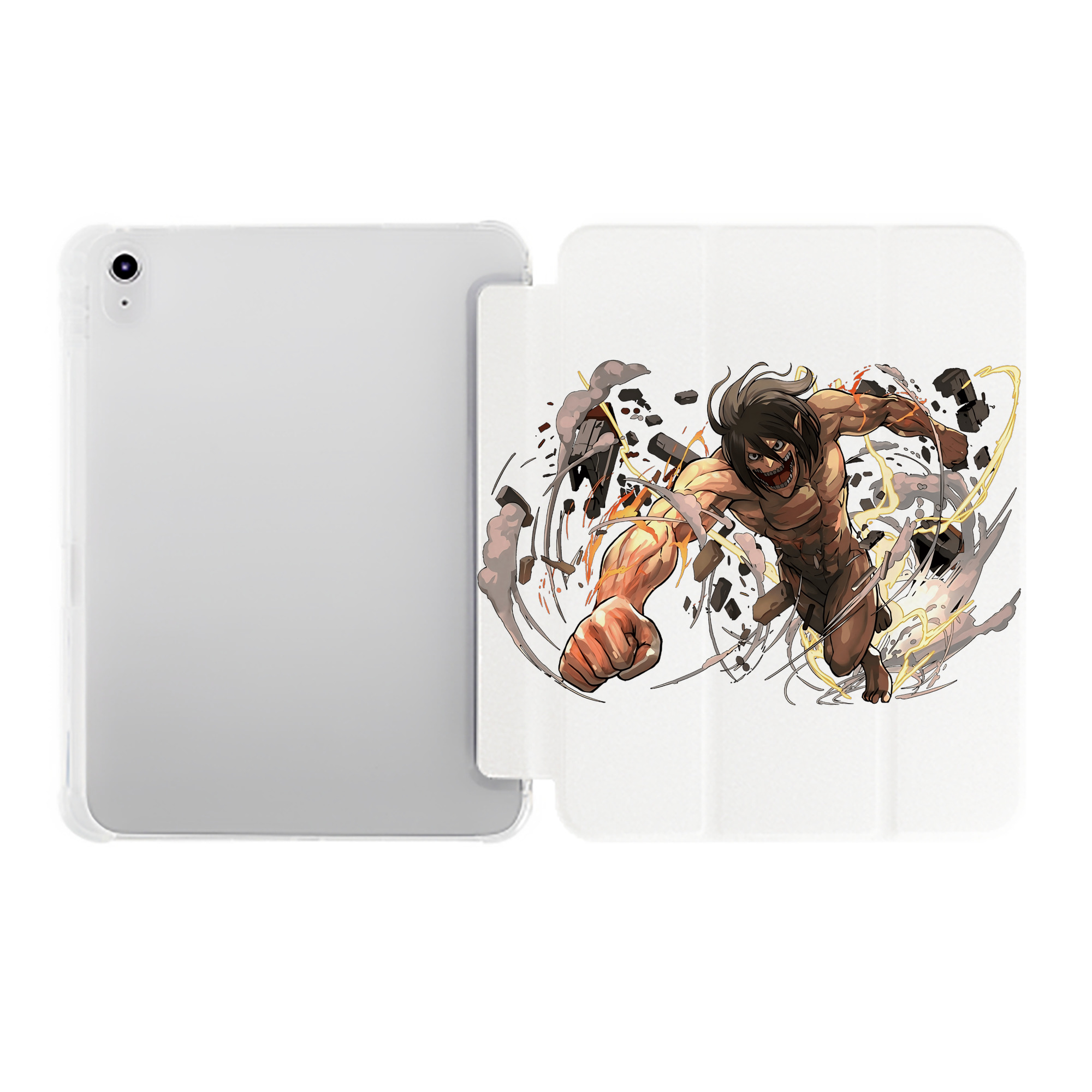 （画像用） 進撃の巨人 Attack on Titan IPad ケース ペン収納付き 三つ折りスタンド PUレザー×シリコン 対応機種9.5/10.5/10.9インチ